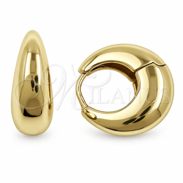 Argolla Huggie 02.195.0171.17 Oro Laminado, Pulido, Tono Dorado