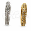 Argolla Huggie 02.195.0440.18 Oro Laminado, con Micro Pave Blanca, Pulido, Tono Dorado