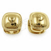 Argolla Huggie 02.195.0450.15 Oro Laminado, Diseño de Corazón, Pulido, Tono Dorado