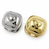 Argolla Huggie 02.195.0450.1.15 Oro Laminado Blanco, Diseño de Corazón, Pulido, Rodinado