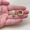 Argolla Huggie 02.195.0452.20 Oro Laminado, Pulido, Tono Dorado