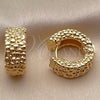 Argolla Huggie 02.195.0452.20 Oro Laminado, Pulido, Tono Dorado