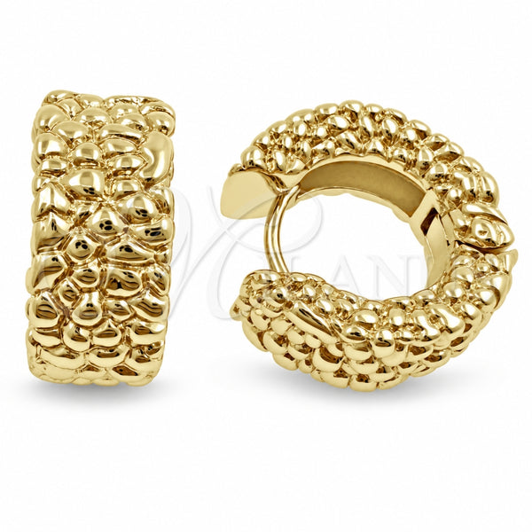 Argolla Huggie 02.195.0452.20 Oro Laminado, Pulido, Tono Dorado