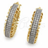 Argolla Pequeña 02.474.0001.25 Oro Laminado, con Micro Pave Blanca, Pulido, Tono Dorado