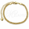 Pulsera Básica 04.213.0262.06 Oro Laminado, Diseño de Bismarco, Pulido, Tono Dorado (Grosor 02.8 MM, 6 Pulgadas de Largo)
