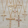 Kit Surtido de 25 Collares con Cruz y Zirconia de Oro Laminado al por mayor — SKU 132179