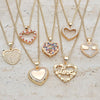 Kit Surtido de 25 Collares con Corazón y Zirconia de Oro Laminado al por mayor — SKU 132180