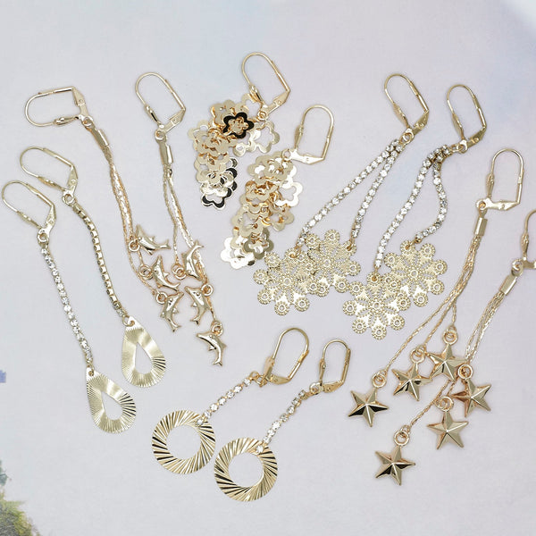 Kit Surtido de 30 Aretes Largos al por mayor — SKU 127960