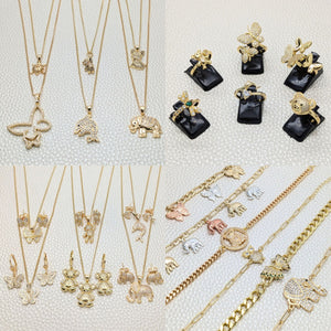 Kit Surtido de 24 Piezas de Animales de Oro Laminado al por mayor — SKU 157065