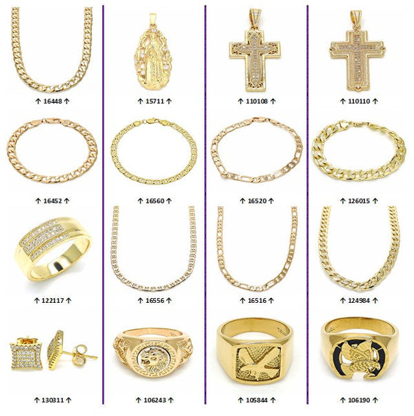 Especial Día del Padre: 28 piezas de Oro Laminado al por mayor — SKU 132086