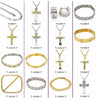 Kit Surtido de 66 piezas de Joyería para Caballero de Acero Inoxidable y Oro Laminado al por mayor — SKU 132085