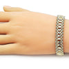 Pulsera Solida 03.213.0380.08 Oro Laminado, Diamantado, Dorado