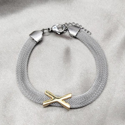 Pulsera Elegante 03.63.22134.09 Acero Inoxidable, Pulido, Dos Tonos