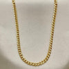 Gargantilla Básica 04.213.0147.16 Oro Laminado, Diseño de Cubana, Pulido, Dorado