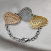 Pulsera Solida 03.63.22980.08 Acero Inoxidable, Pulido, Tricolor