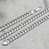 Pulsera con Placa 03.420.0008.09.1 Plata Rodinada, Diseño de Miami Cubana, Pulido, Plateado