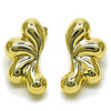 Arete Dormilona 02.428.0035 Oro Laminado, Diseño de Hueco, Pulido, Dorado