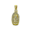 Dije Religioso 05.156.0210 Oro Laminado, Diseño de Guadalupe, con Zirconia Cubica Blanca, Pulido, Dorado