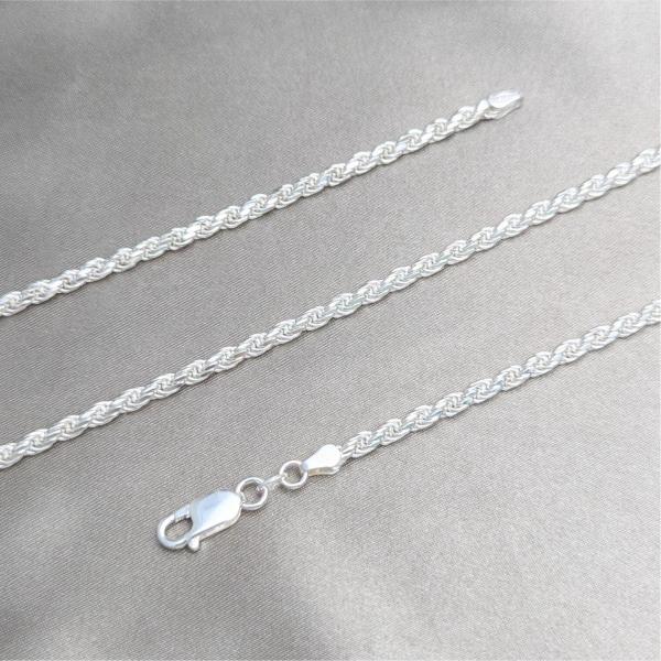 Gargantilla Básica 04.420.0037.18 Plata Rodinada, Diseño de Rope, Pulido, Plateado