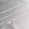 Gargantilla Básica 04.420.0037.18 Plata Rodinada, Diseño de Rope, Pulido, Plateado