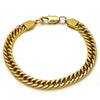 Pulsera Básica 03.256.0001.09 Acero Inoxidable, Diseño de Cubana, Pulido, Dorado