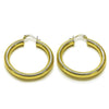 Argolla Mediana 02.213.0812.40 Oro Laminado, Diseño de Hueco, Diamantado, Dorado