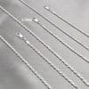 Gargantilla Básica 04.420.0036.22 Plata Rodinada, Diseño de Rope, Pulido, Plateado