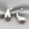 Arete Dormilona 02.163.0241.1 Oro Laminado, Diseño de Gota, Pulido, Rodinado