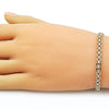 Pulsera Básica 03.213.0354.07 Oro Laminado, Diseño de Bismarco, Pulido, Tricolor