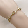 Pulsera Tennis 03.213.0330.07 Oro Laminado, con Zirconia Cubica Blanca, Pulido, Dorado
