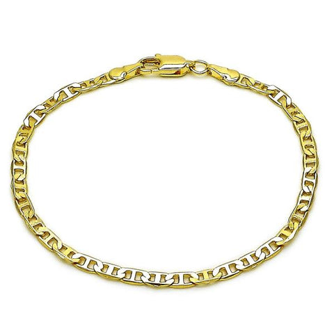 Pulsera Básica 5.222.026.07 Oro Laminado, Diseño de Mariner, Diamantado, Dorado