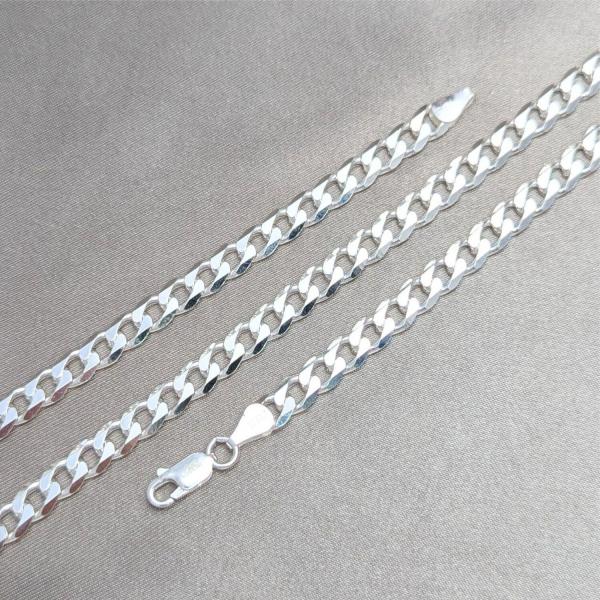 Pulsera Básica 03.420.0030.09 Plata Rodinada, Diseño de Cubana, Pulido, Plateado