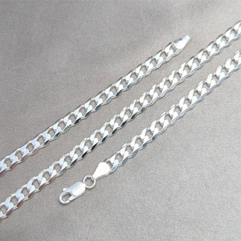 Pulsera Básica 03.420.0030.09 Plata Rodinada, Diseño de Cubana, Pulido, Plateado