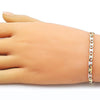 Pulsera Básica 03.213.0351.08 Oro Laminado, Diseño de Mariner, Pulido, Tricolor