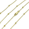 Gargantilla Básica 04.213.0248.24 Oro Laminado, Diseño de Rolo y Bola, Diseño de Rolo, Pulido, Dorado
