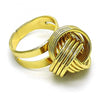 Anillo Elegante 01.383.0005 Oro Laminado, Diseño de Nudo, Pulido, Dorado