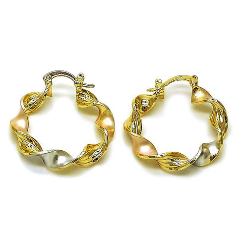 Argolla Mediana 02.170.0372.1.25 Oro Laminado, Pulido, Tricolor