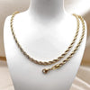 Collar y Pulso 06.435.0004 Acero Inoxidable, Diseño de Rope, Pulido, Dorado