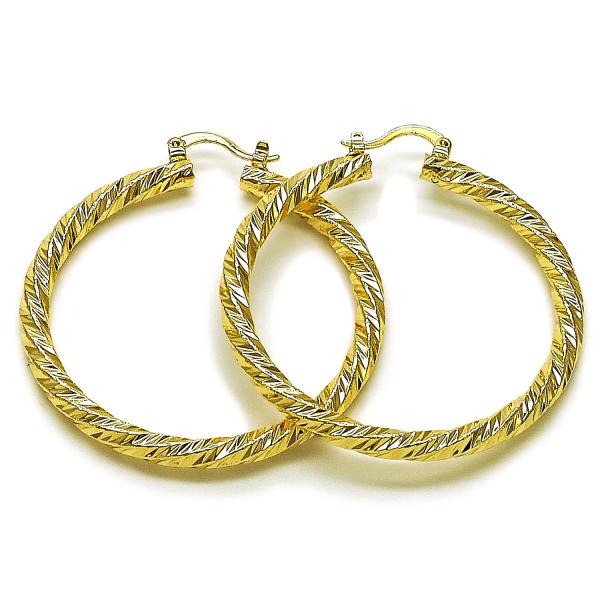 Argolla Grande 02.170.0567.50 Oro Laminado, Diamantado, Dorado