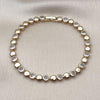 Pulsera Tennis 03.283.0454.07 Oro Laminado, con Zirconia Cubica Blanca, Pulido, Dorado