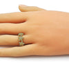 Anillo Elegante 01.341.0172 Oro Laminado, Diseño de Estrella, Mate, Dorado