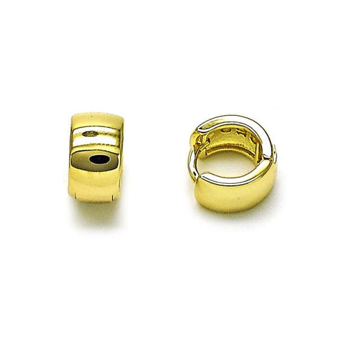 Argolla Huggie 02.213.0704.10 Oro Laminado, Pulido, Dorado