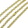 Gargantilla Básica 04.213.0352.24 Oro Laminado, Diseño de Rolo, Pulido, Dorado