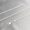 Gargantilla Básica 04.420.0036.20 Plata Rodinada, Diseño de Rope, Pulido, Plateado