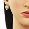 Arete Dormilona 02.163.0355 Oro Laminado, Pulido, Dorado