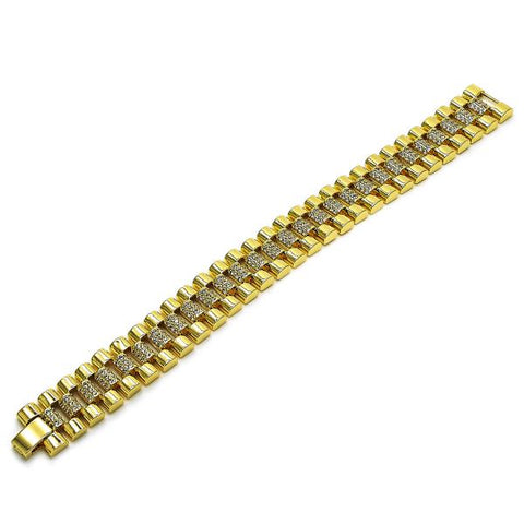 Pulsera Elegante 03.283.0498.07 Oro Laminado, con Zirconia Cubica Blanca, Pulido, Dorado