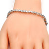 Pulsera Tennis 03.210.0019.1.08 Rodio Laminado, con Zirconia Cubica Blanca, Pulido, Rodinado