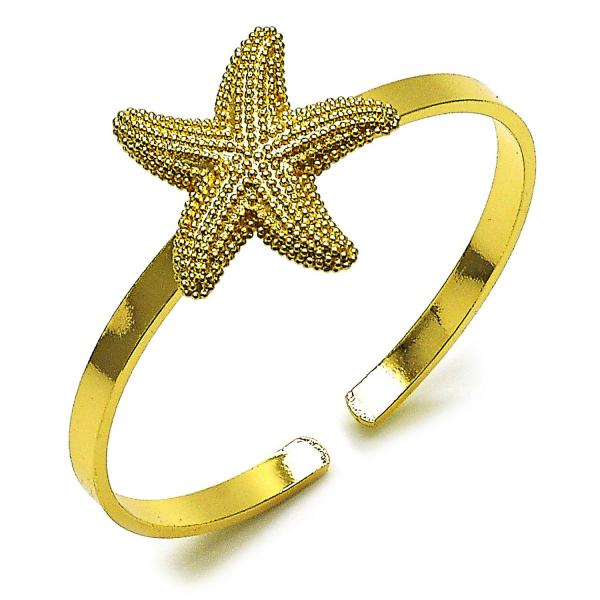 Aro Individual 07.282.0047 Oro Laminado, Diseño de Estrella, Mate, Dorado