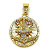 Dije Religioso 05.120.0103 Oro Laminado, Diseño de Caridad del Cobre, Diamantado, Tricolor