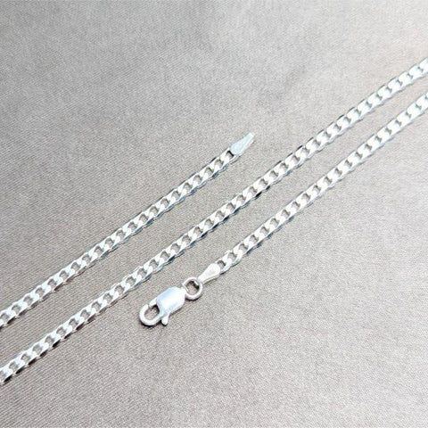Pulsera Básica 03.420.0032.07 Plata Rodinada, Diseño de Cubana, Pulido, Plateado